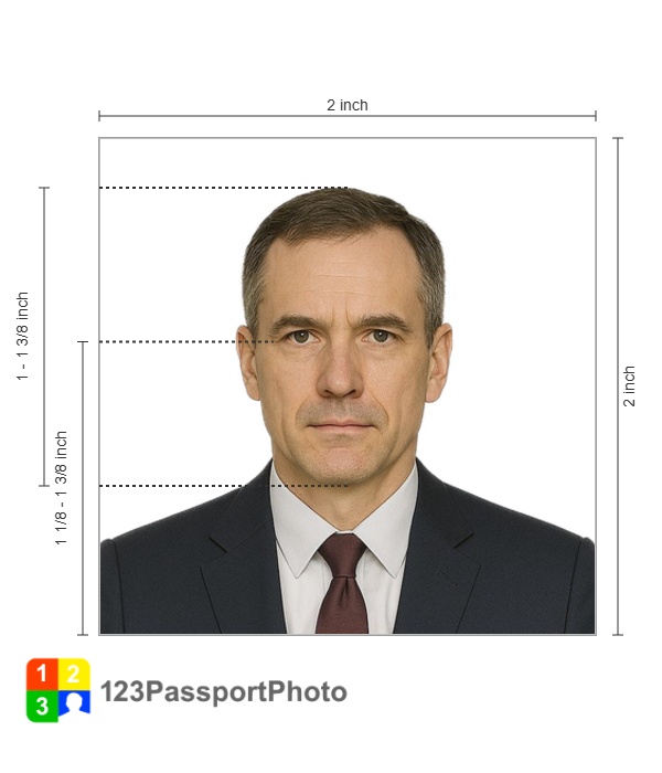 US passport photo size requirement